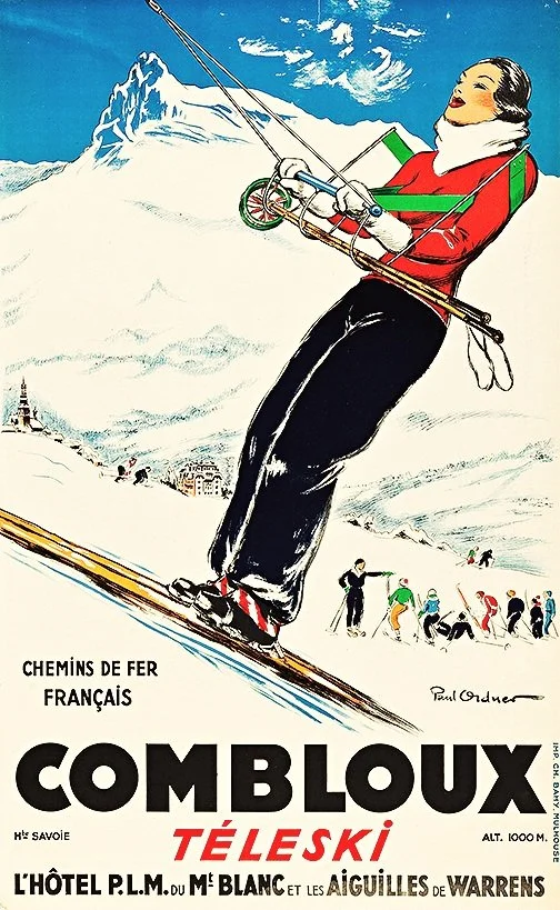 Combloux Vintage Ski Poster — MUSEUM OUTLETS